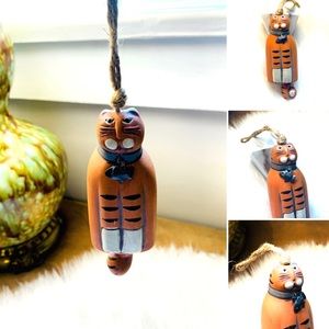 🦋2/$10 3/$15 4/$18 5/$20 Vintage Terra-cotta Cat Chime